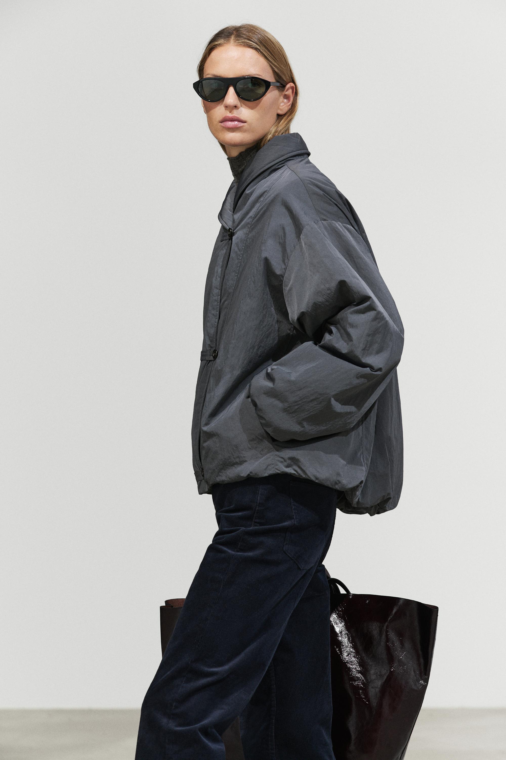 Quilted bomber jacket